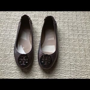 Tory Burch Pewter Minnie Flats
